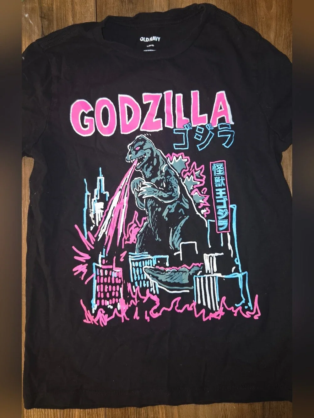 Boys Lot- Old Navy Black Godzilla Graphic Tee, Sky Zone Tee